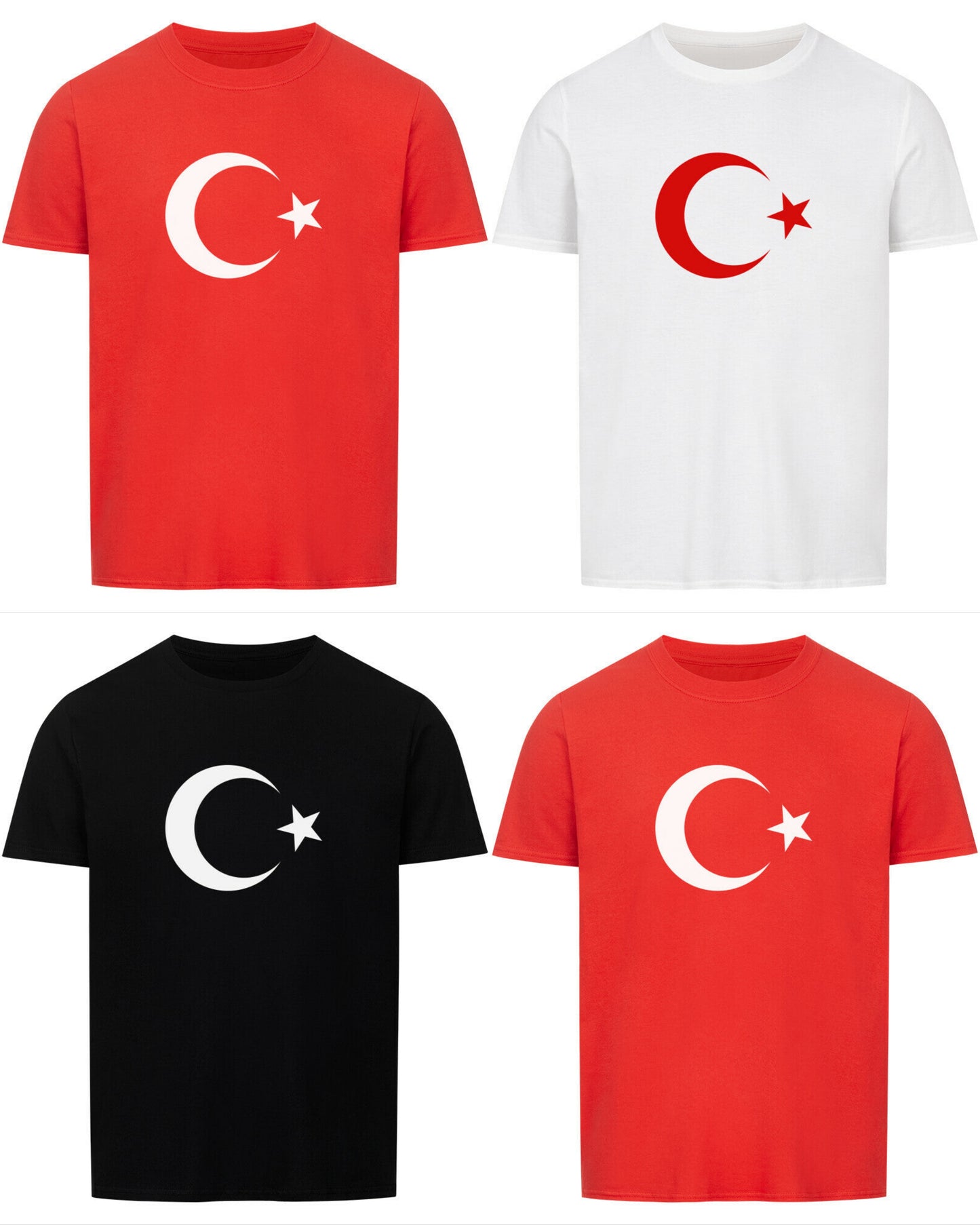 Basic Shirt - Türkei Rot/Weiß